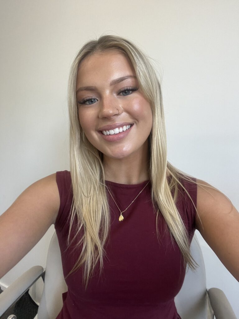 A White Smile Company client smiling after professional teeth whitening in Christchurch